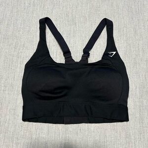 Gymshark Black Sports Bra with Logo